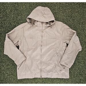 Cabelas For Women Mesh Lined Regular Full-Zip Hooded Rain Jacket Women XL 970018